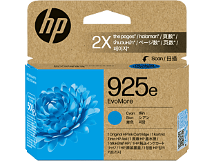 HP 925e EvoMore Cyan Original Ink Cartridge (4K0W0PA)