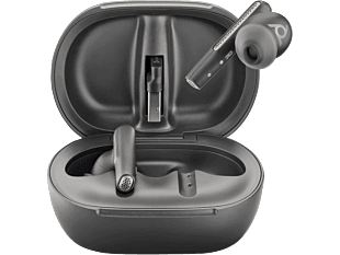 Poly Voyager Free 60+ UC M Carbon Black Earbuds +BT700 USB-C Adapter +Touchscreen Charge Case (7Y8H0AA) - Center facing