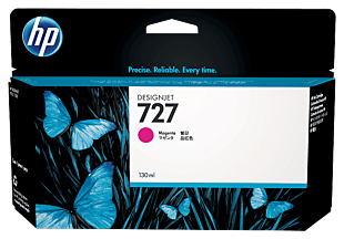 HP 727 130-ml Magenta DesignJet Ink Cartridge (B3P20A) - Center facing