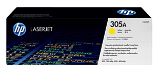 HP 305A Yellow Original LaserJet Toner Cartridge (CE412A) - Center facing
