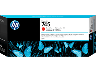 HP 745 300-ml DesignJet Chromatic Red Ink Cartridge
