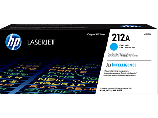 HP 212A Cyan Original LaserJet Toner Cartridge (W2121A) - Center facing