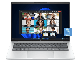 HP EliteBook 8 35.6 cm (14) G1i Next Gen AI PC, Silver - 35.56 cm (14) - Glacier silver aluminium (C27V7PT) - Center facing