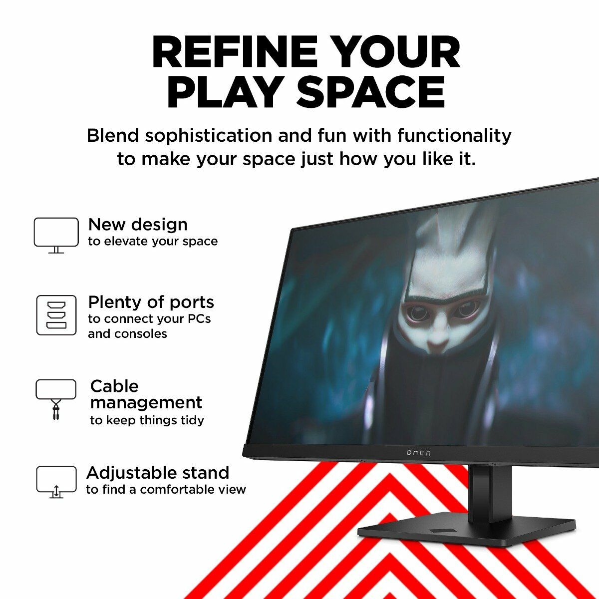 HP OMEN 60.5 cm (23.8) FHD 165Hz Gaming Monitor - OMEN 24 - 23.8 (780F0AA)