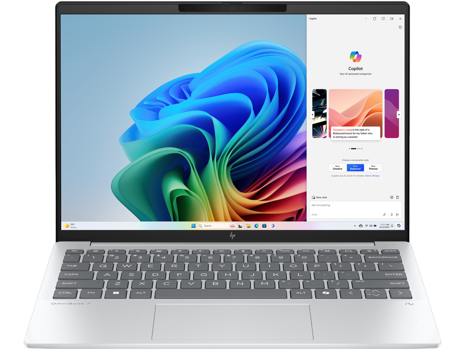 HP OmniBook7 Aero13-bg グレイシャーシルバー HP OmniBook 7 Aero 13