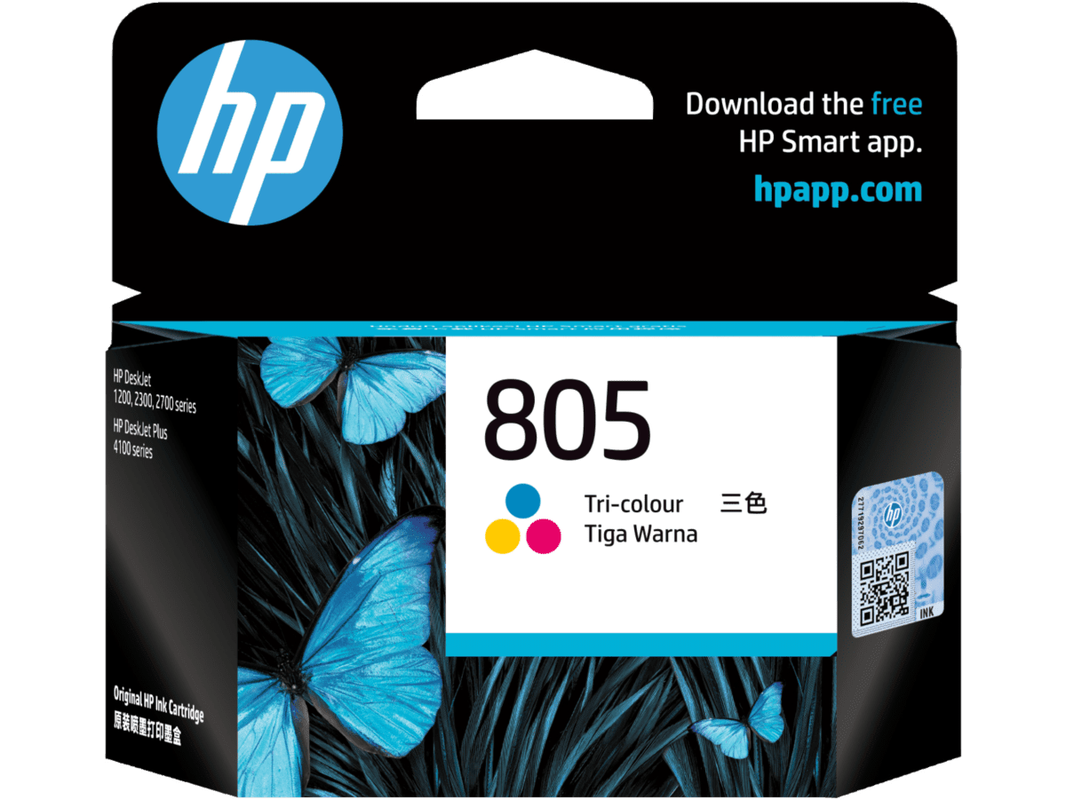 HP 805 Tri-color Original Ink Cartridge (3YM72AA) - Center facing