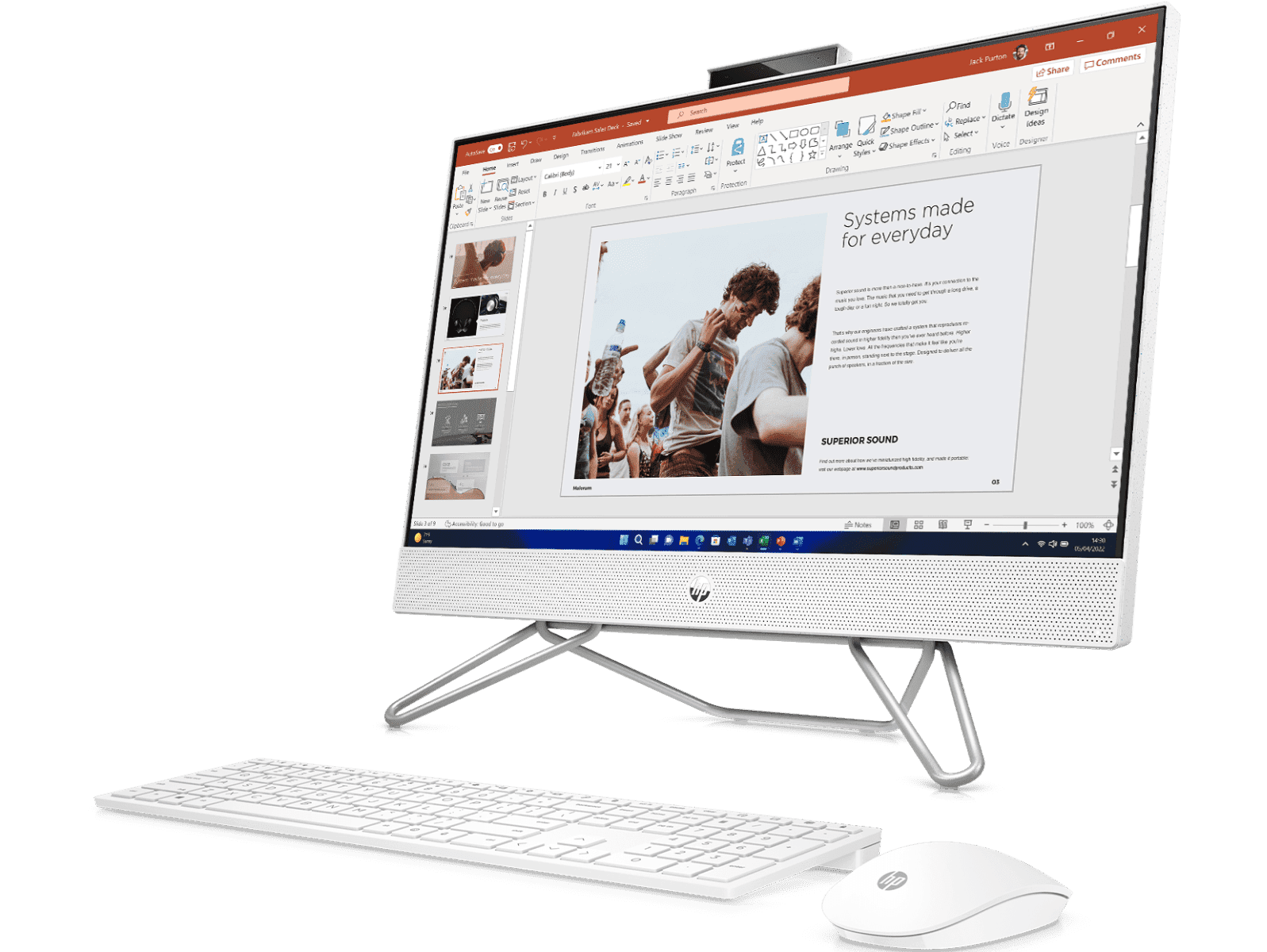HP Pro 240 G9 60.5 cm (23.8) All-in-One Desktop PC - 60.45 cm (23.8) - Natural silver (6X3S5PA)