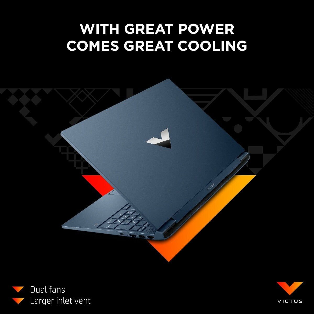 HP Victus Gaming Laptop 39.62 cm 15-fa1060TX - 15.6 - Performance blue, chrome logo (81H47PA)