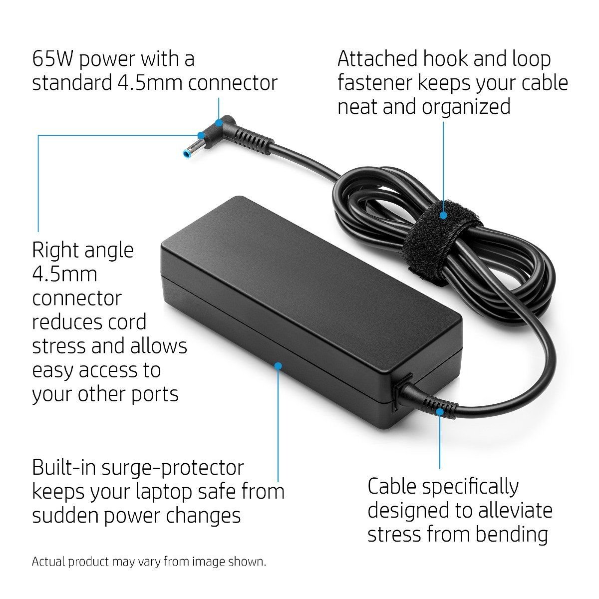 HP 65W 4.5mm Non-EM AC Adapter (Y5Y43AA)