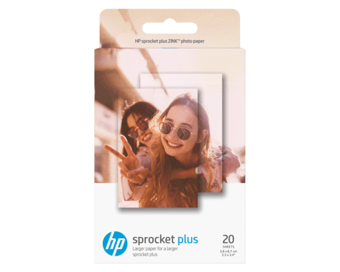 HP Sprocket 2.3 x 3.4 in (5.8 x 8.7 cm) Photo Paper20 sheets HP