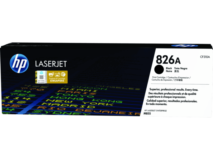 HP 826A Black Original LaserJet Toner Cartridge (CF310A) - Center facing