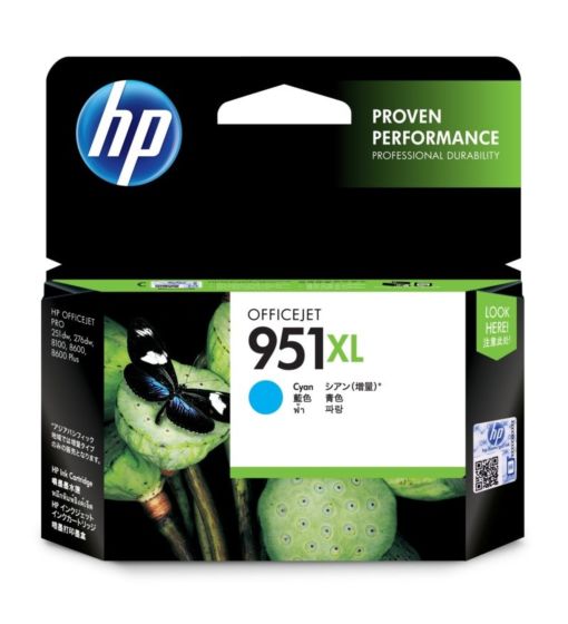 HP 951XL High Yield Cyan Original Ink Cartridge (CN046AA) - Shop HP.com ...