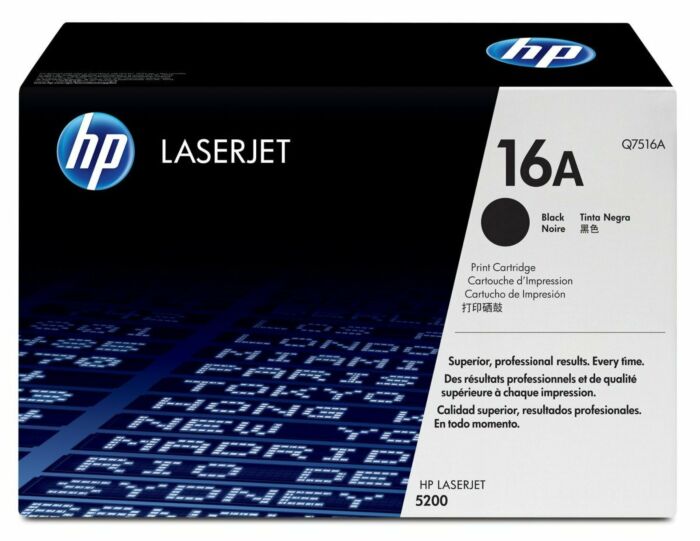 HP 16A Black Original LaserJet Toner Cartridge (Q7516A) - Center facing