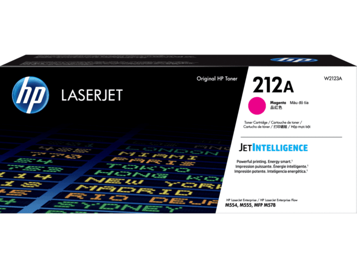 HP 212A Magenta Original LaserJet Toner Cartridge (W2123A) - Center facing