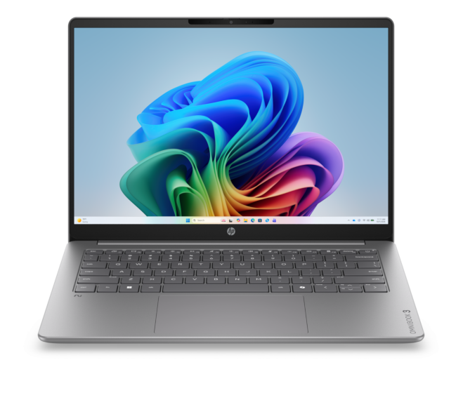 HP OmniBook 3 Laptop 33.8 cm (13.3)  Next Gen AI 14-hz0026QU, Silver - 14 - Nouvelle silver cover and keyboard frame, modern silver base (D7NL1PA)