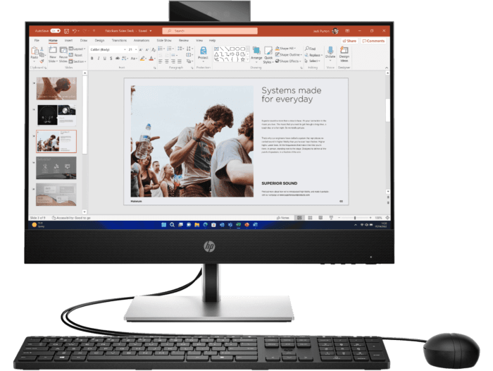 HP ProOne 440 G9 All-in-One PC - 60.45 cm (23.8) -  (B7SA5AT) - Left facing