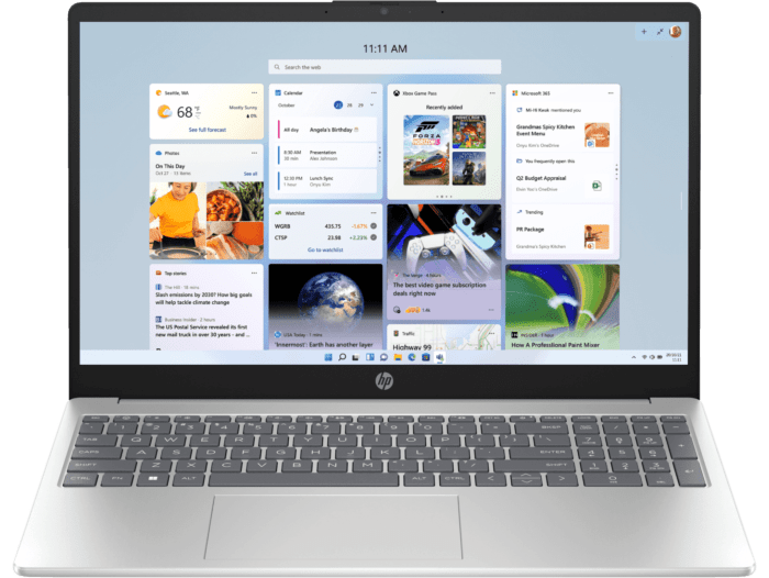 HP Laptop 39.6 cm (15.6) 15-fc0476AU, Silver - 39.62 cm (15.6) - Natural silver (BK6Y8PA)