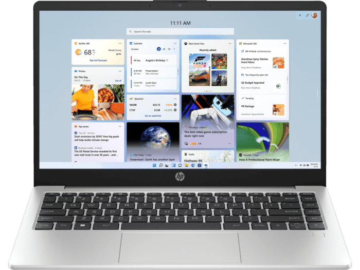 HP 240 35.6 cm (14) G10 Business Laptop PC, Silver - 35.56 cm (14) - Turbo silver (BN2M6AT)