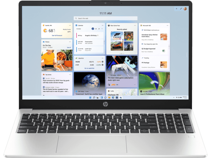 HP 250R 39.6 cm (15.6) G10 Business Laptop PC, Silver - 39.62 cm (15.6) - Turbo silver (C91T7AT)