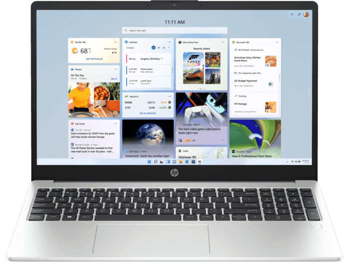 HP 250R 39.6 cm (15.6) G10 Business Laptop PC, Silver (D4JA6AT)