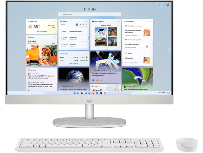 HP All-in-One 24-cr0016in PC - 60.45 cm (23.8) - Shell white (C34WKPA) - Center facing