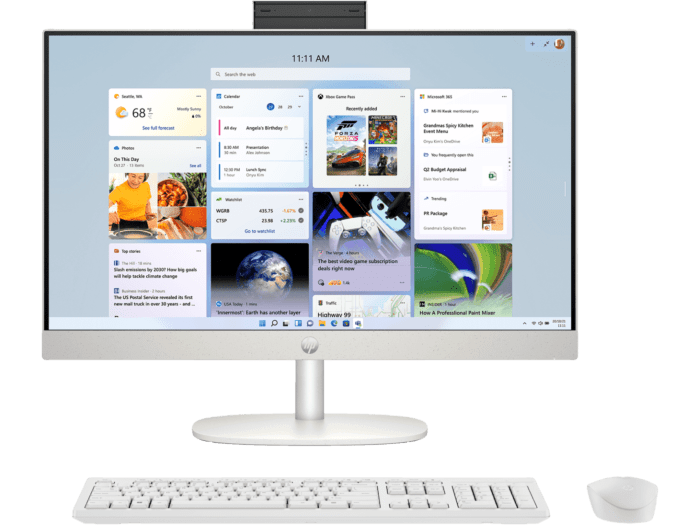 HP 60.5 cm (23.8) All-in-One Desktop PC 24-cr0023in - 60.45 cm (23.8)     - Shell white (D02BFPA)