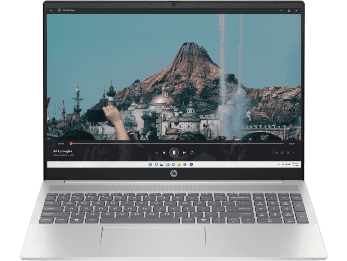 HP Pavilion 40.6 cm (16) Laptop 16-af0056TU, Silver - 40.5 cm (16) - Natural silver aluminum cover and keyboard frame, natural silver base (B13XTPA)