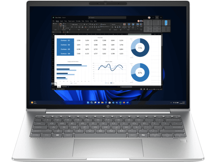 HP ProBook 445 14 inch G11 Notebook PC (CD9A6PT) - Center facing