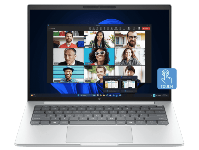 HP EliteBook 8 35.6 cm (14) G1i Next Gen AI PC, Silver - 35.56 cm (14) - Glacier silver aluminium (C27T4PT) - Center facing