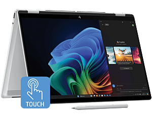 HP OmniBook X Flip 14-fm0058TU Next Gen AI PC, Silver - 35.6 cm (14) - Glacier silver (BH7C0PA)