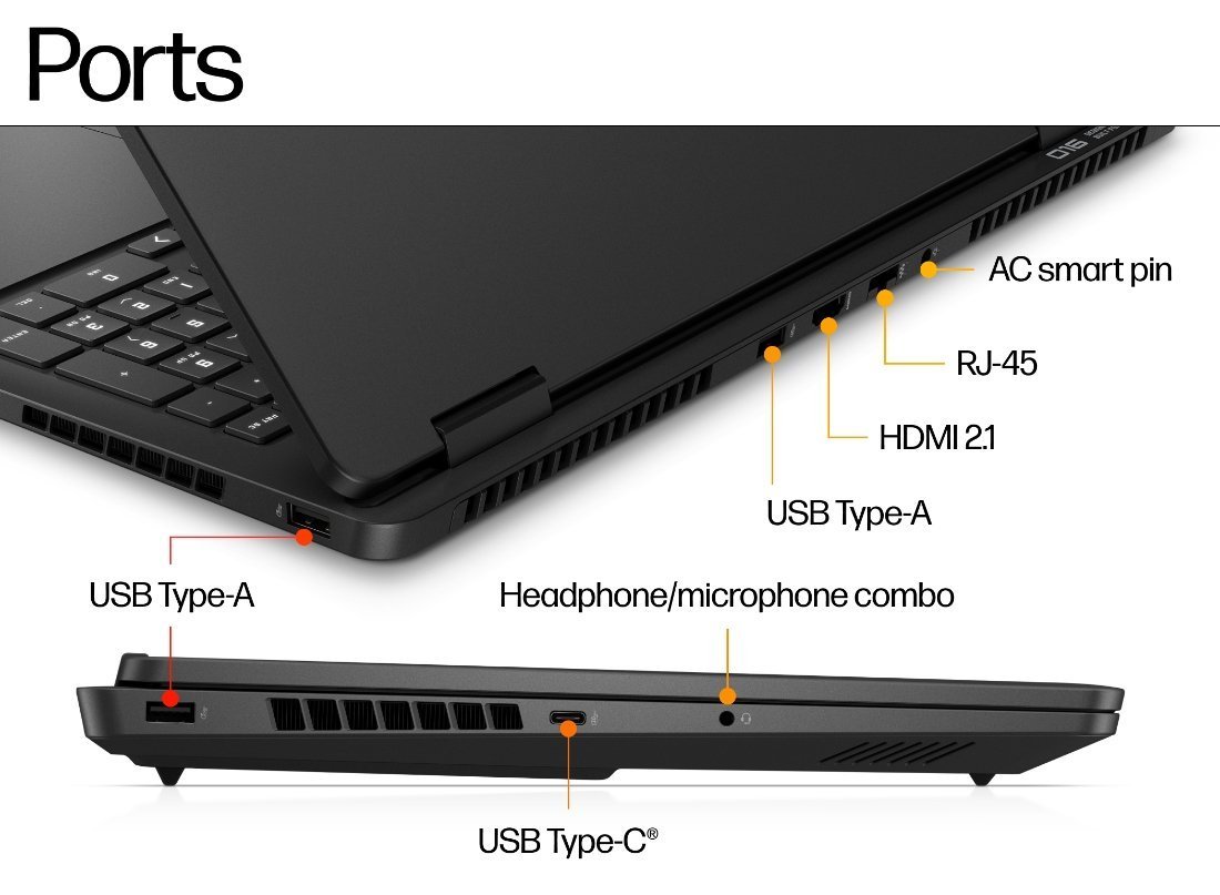 HP OMEN Gaming Laptop 16, Black, Ultra 7-255H (16C), RTX 5050 8GB