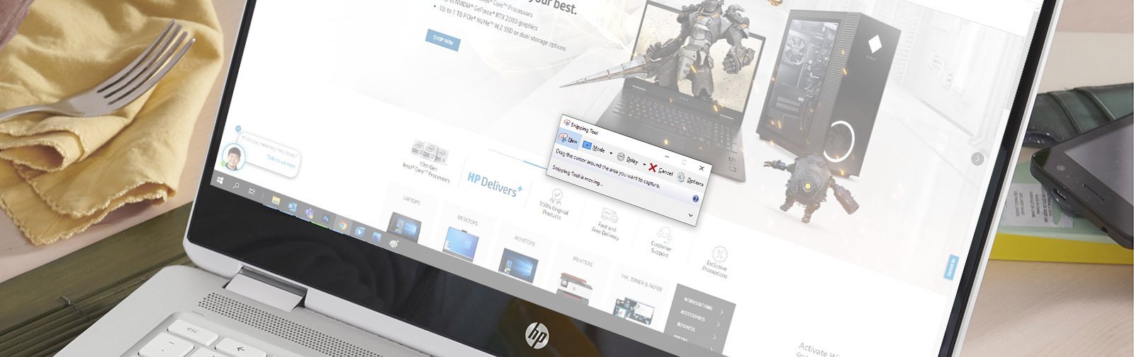 how to screen shot on hp desktop