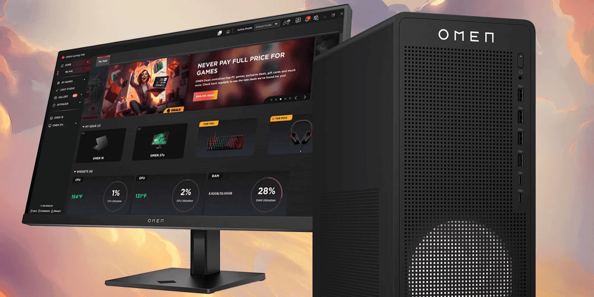HP OMEN Gaming PC with High Refresh Rate Display for Competitive Gaming